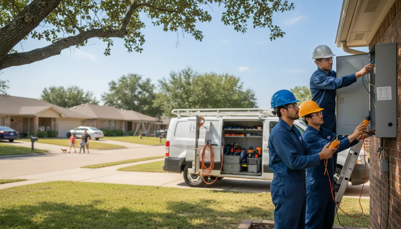Certified electrician providing emergency electrical services in Fowlerton, TX